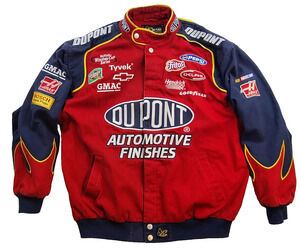 Vintage Chase Authentics Dupont NASCAR Champion Jeff Gordon Flames Jacket XL
